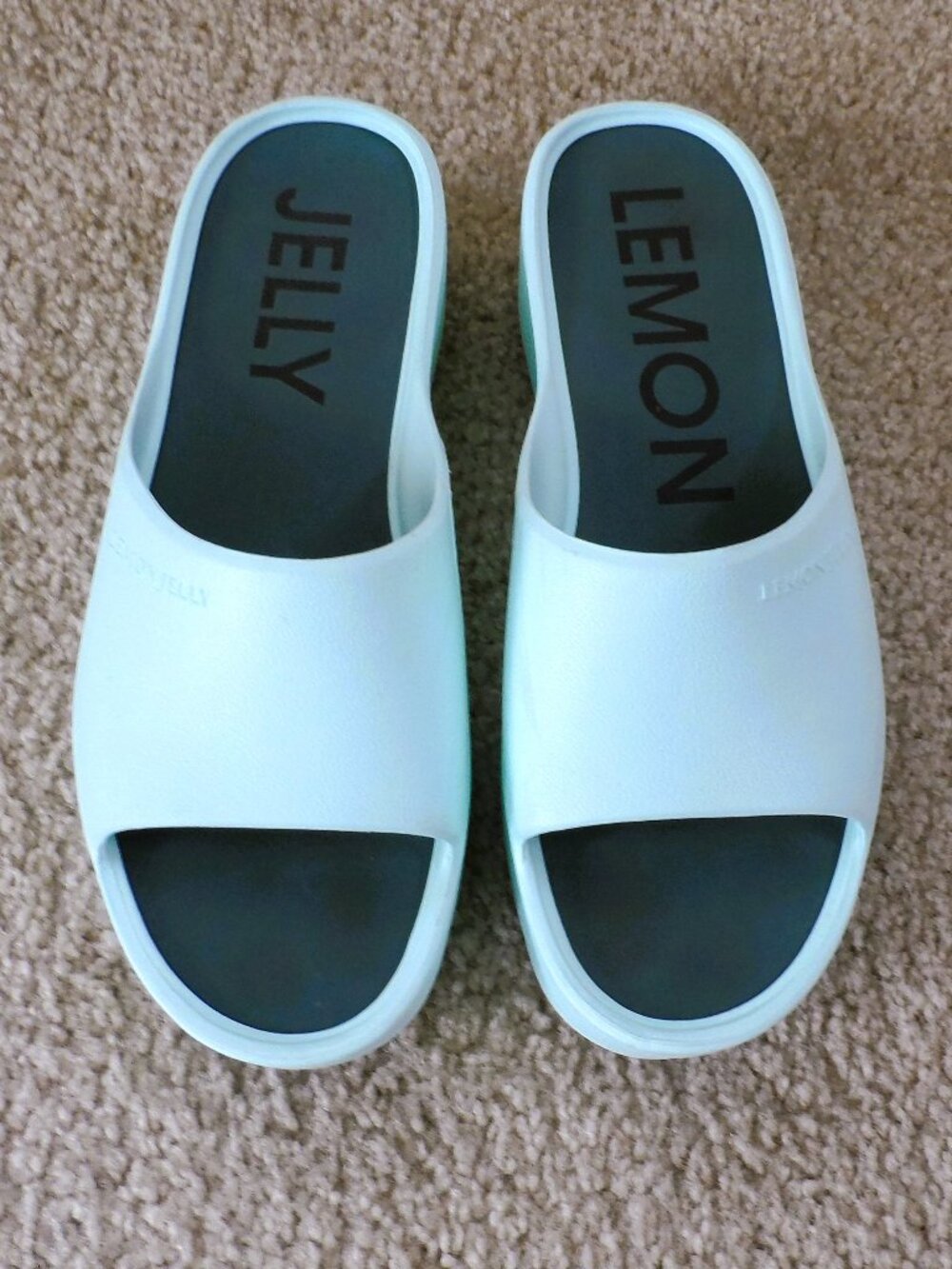 Lemon Jelly Platform Slides Sandals size 41/ 10 US